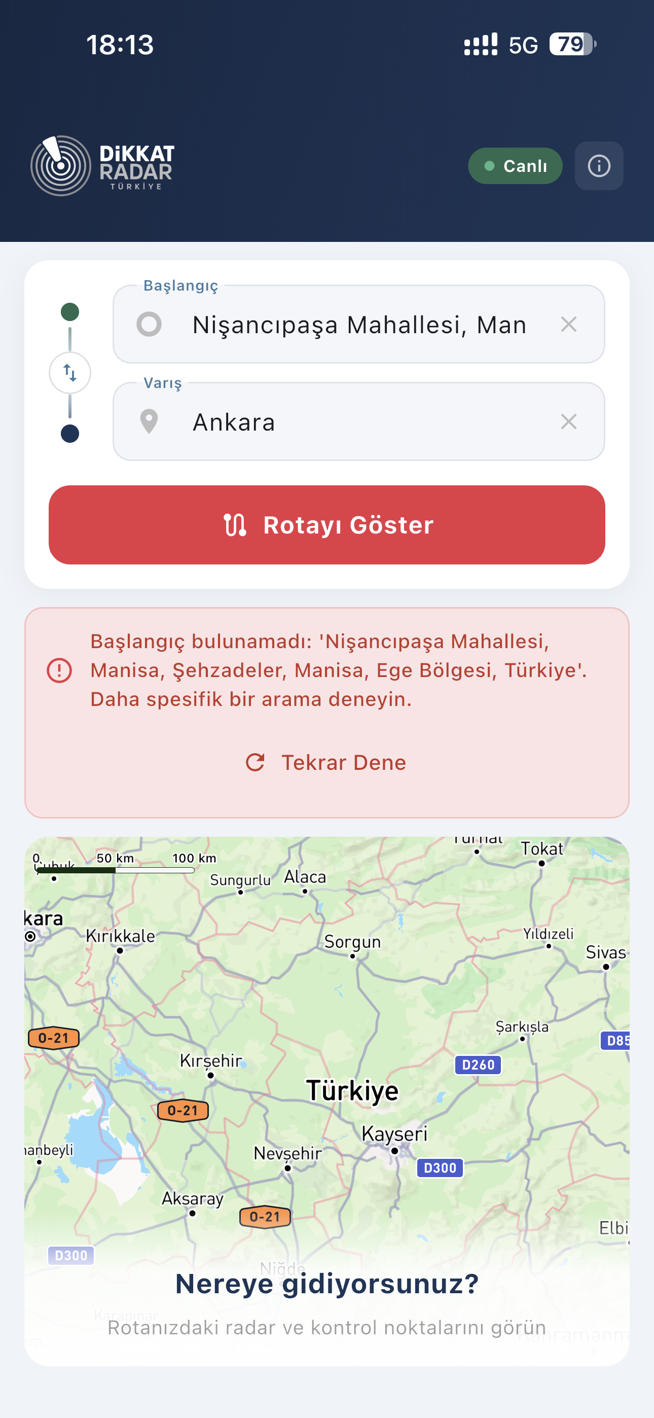 Rota sonucu